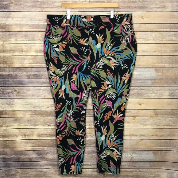 NWT Terra & Sky Tropical Printed Jeggings - Picture 2 of 8